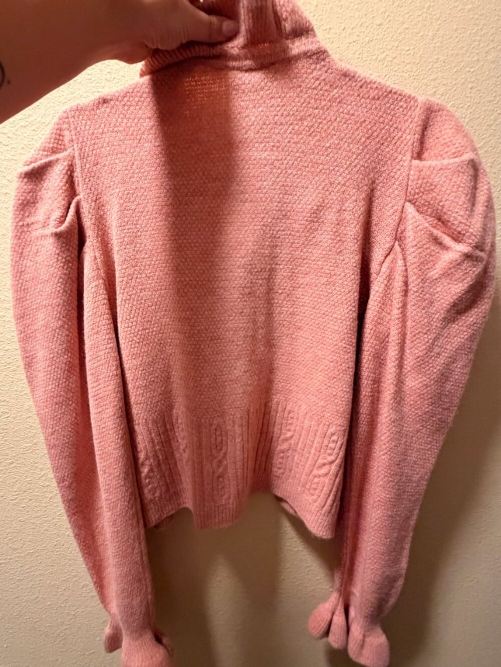 NWT FARM Rio Light Pink Ruffle Knit Cardigan - Picture 4 of 4